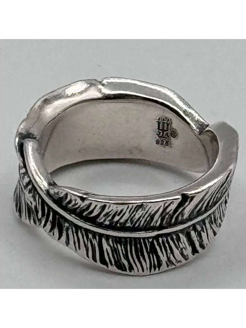 James Avery Birds of a Feather 925 Ring Band Size 5.5 Oxidized Detail